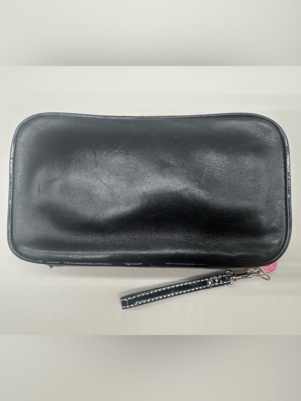 Coach Vintage Black Leather Zip Travel Pouch